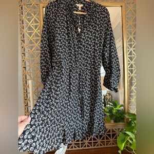 Rebecca Taylor NWT Black and White Floral Dress